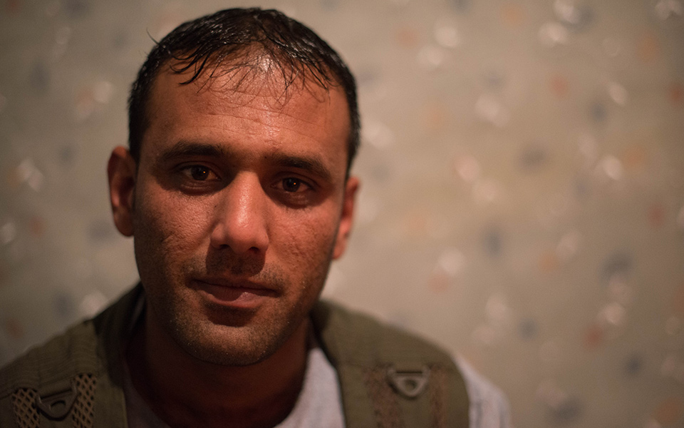 Jaber Jafer, 30, fled Afghanistan after being threatened by the Taliban. He was one of many Afghans detained in roundups carried out by Turkish police in late 2017. (PC: Emma Loy)