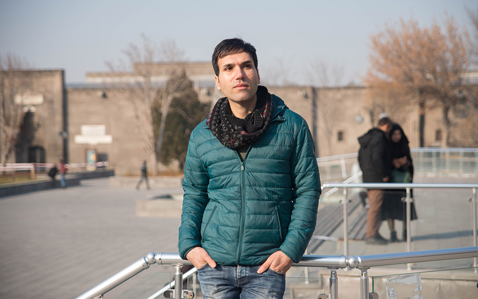 Raha says he rarely ventures out of his small apartment in Kayseri out of fear of harassment and the risk of being exploited for fake claims. (PC: Emma Loy)